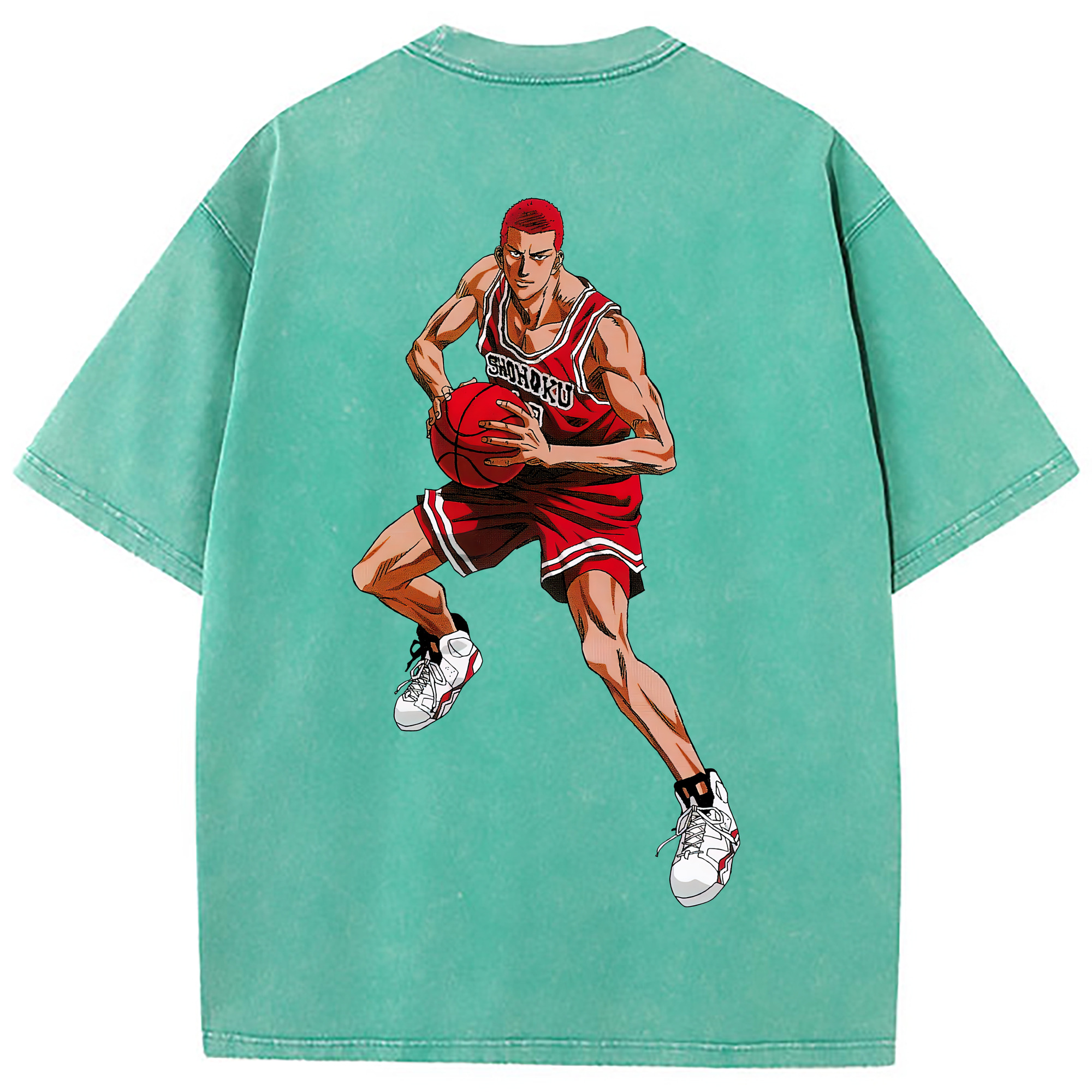 （画像用） SLAM DUNK／スラムダンク 綿100% ヴィンテージ風 半袖Tシャツ（背面プリント）